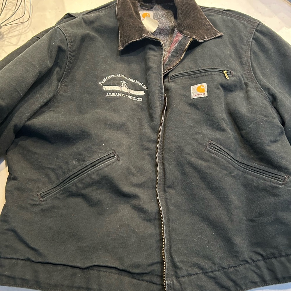 Vintage Carhartt Men's Dark Green Field Jacket